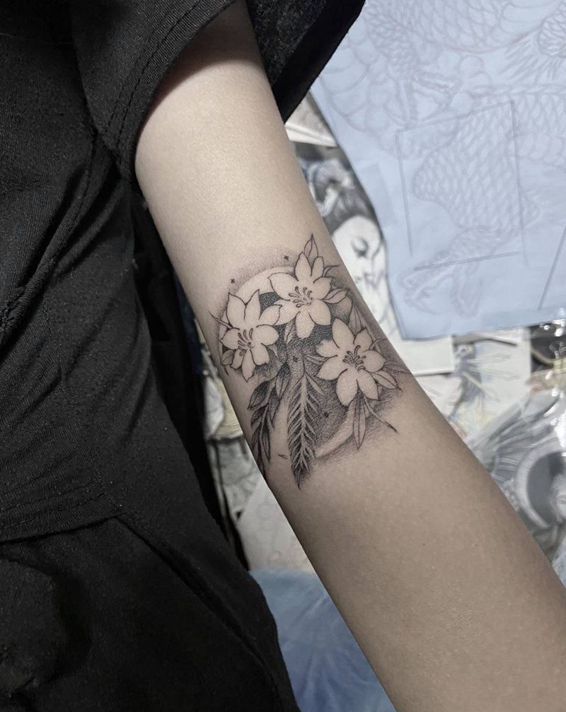 遮盖.日期.纹身图片_手部手臂点刺花，月亮，纹身图案