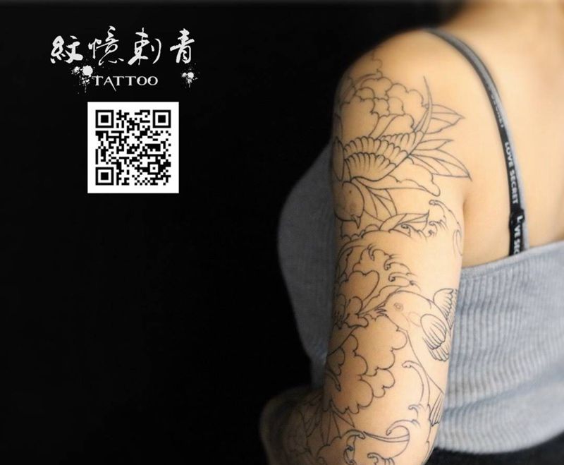 花臂女神纹身图片