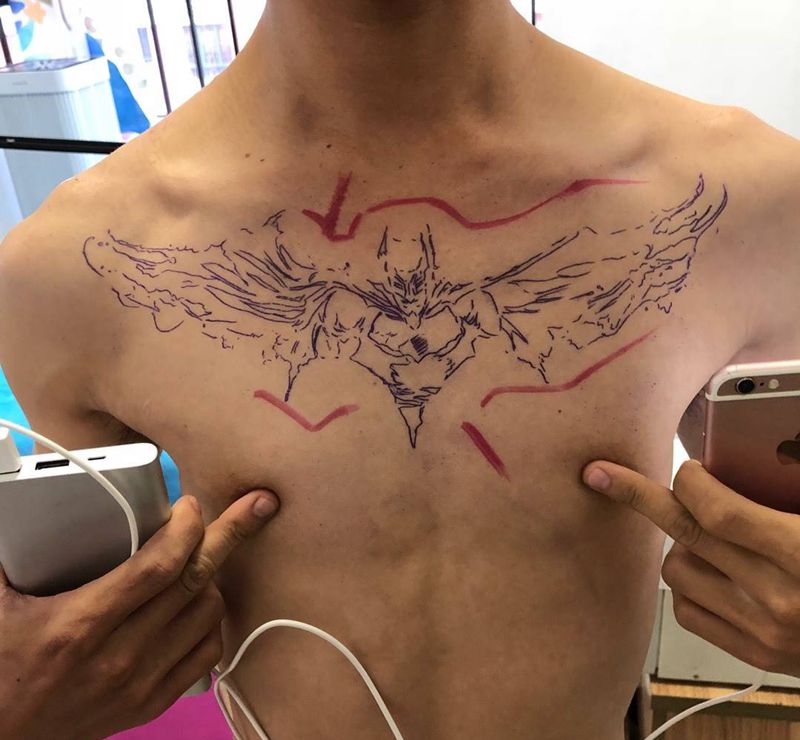 蝙蝠侠纹身图片