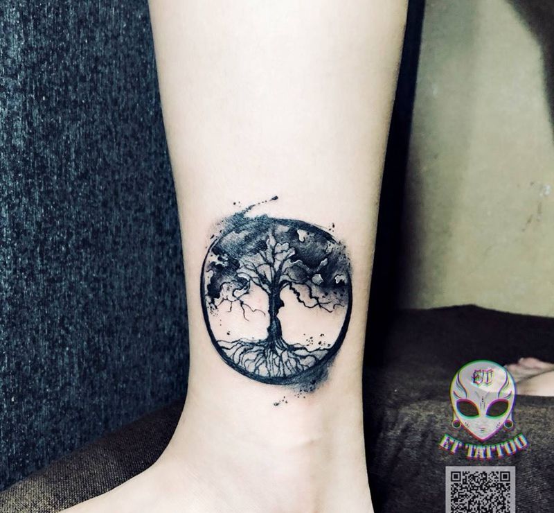 小树纹身图片