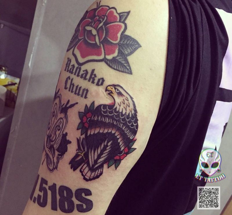 school老鹰纹身图片