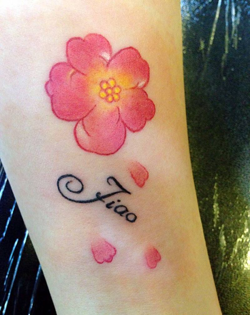 小清新樱花纹身图片