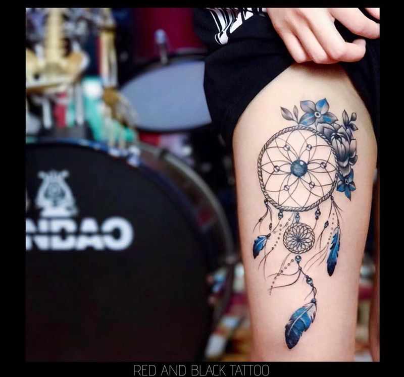 捕梦网纹身图片