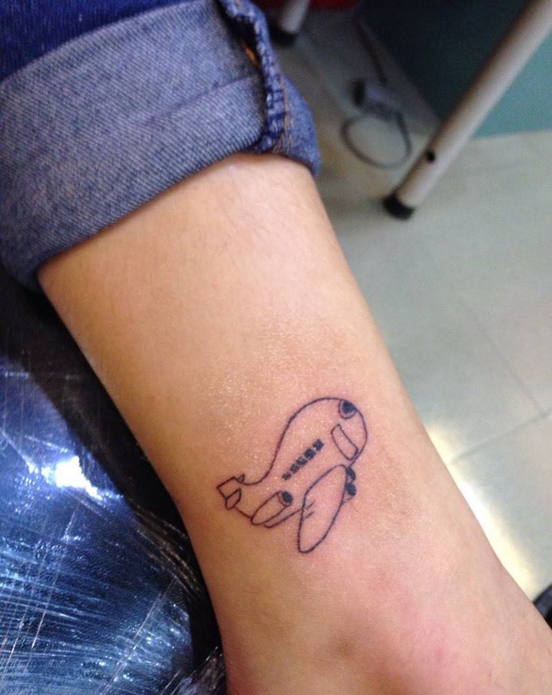 小清新✈飞机纹身图片