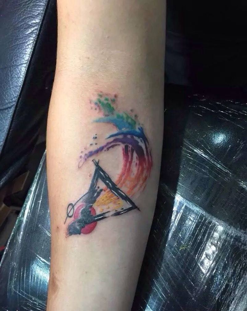 纹忆刺青  泼墨水彩风格纹身图片