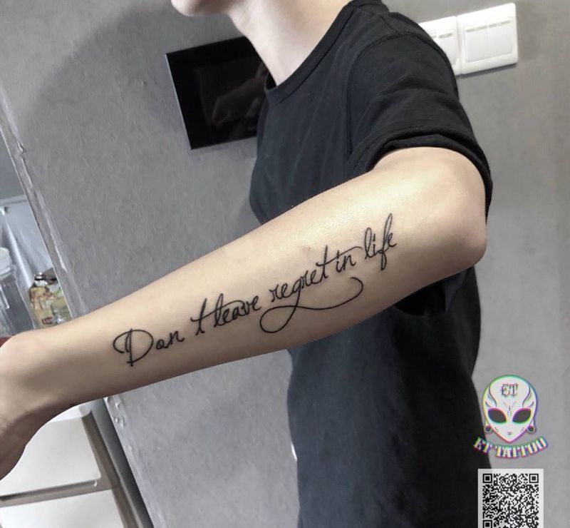 手写体纹身图片