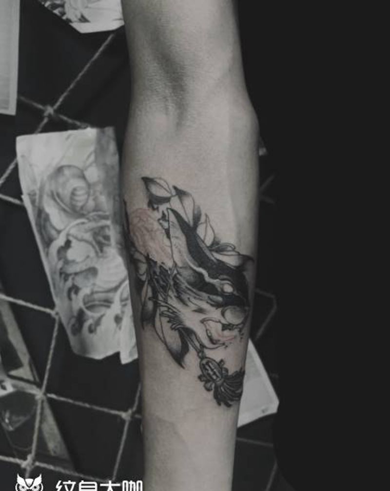 狗.纹身图片_手臂手部纹身图案