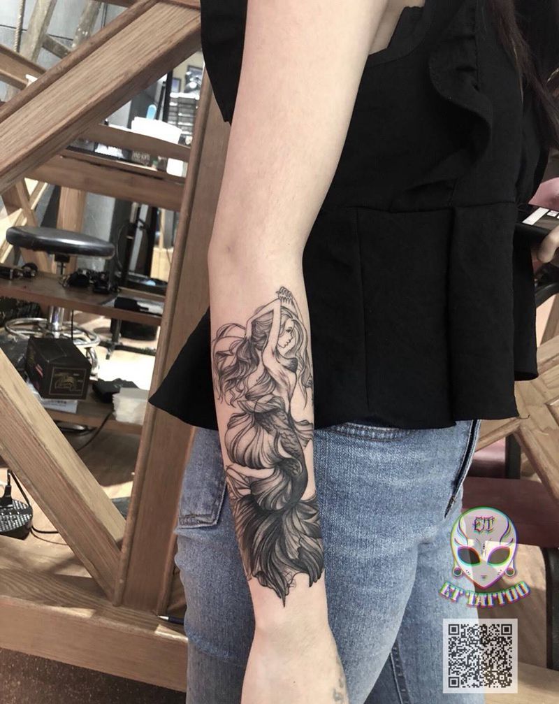 美人鱼纹身图片