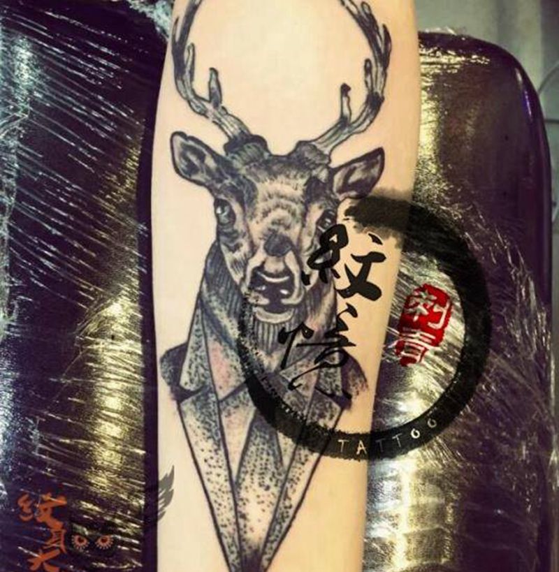 欧美风先生纹身图片