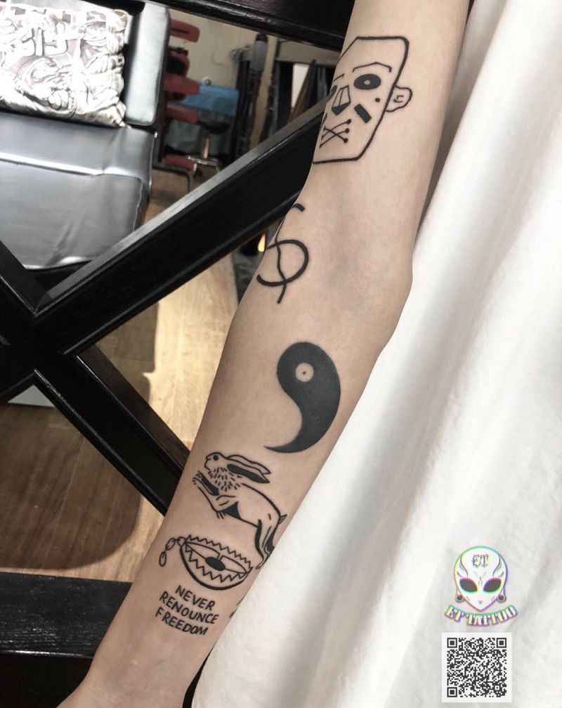 小图拼接纹身图片