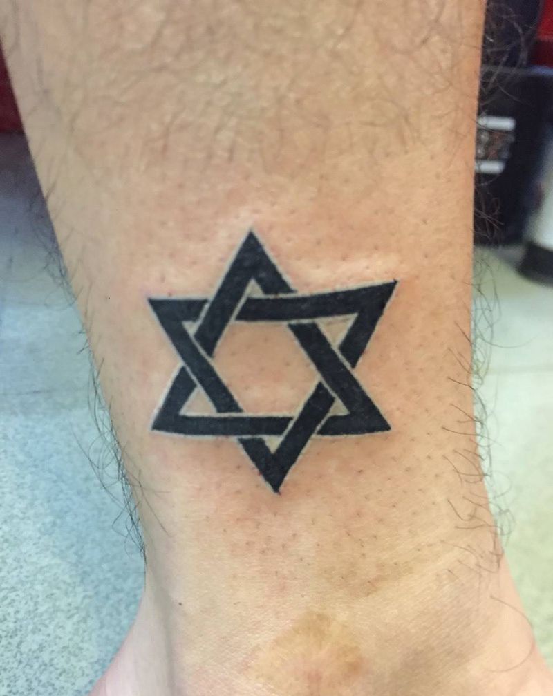 纹忆刺青出品，六芒星纹身图片