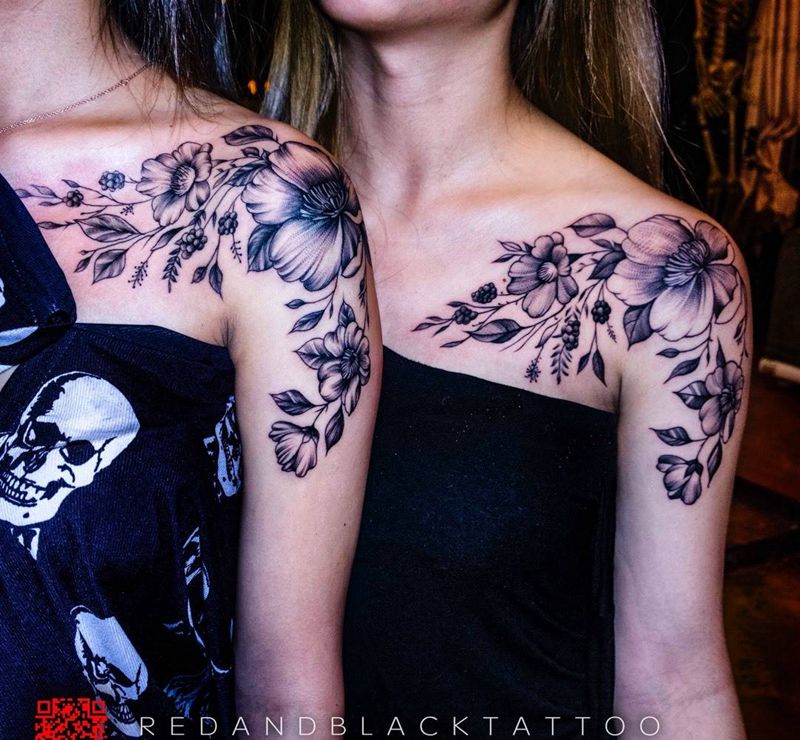 姐妹花纹身图片