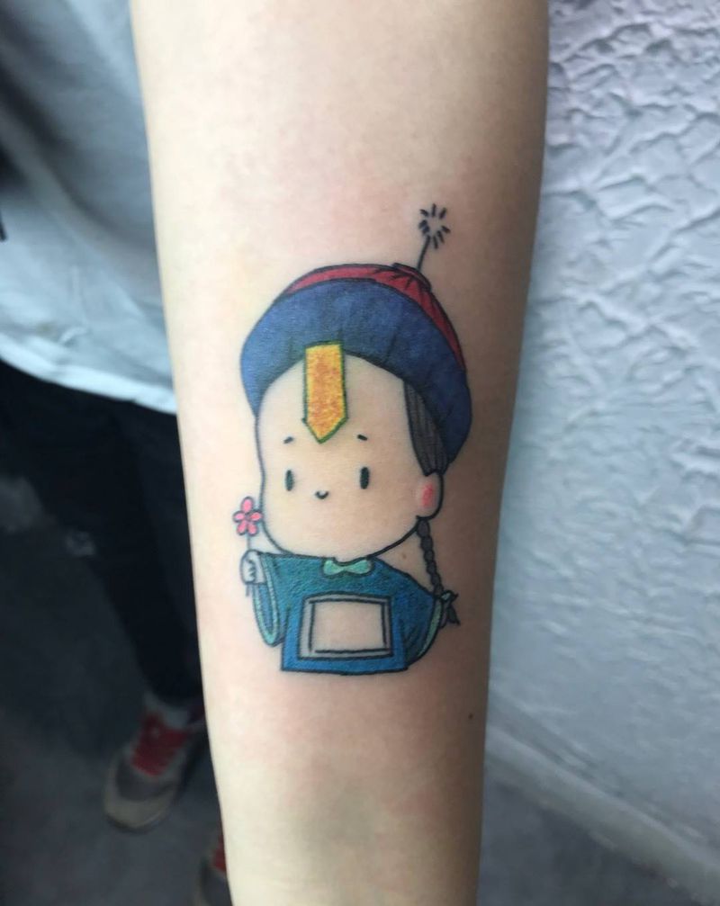 小僵尸表情包纹身图片