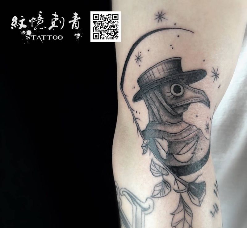 乌鸦面具男纹身图片