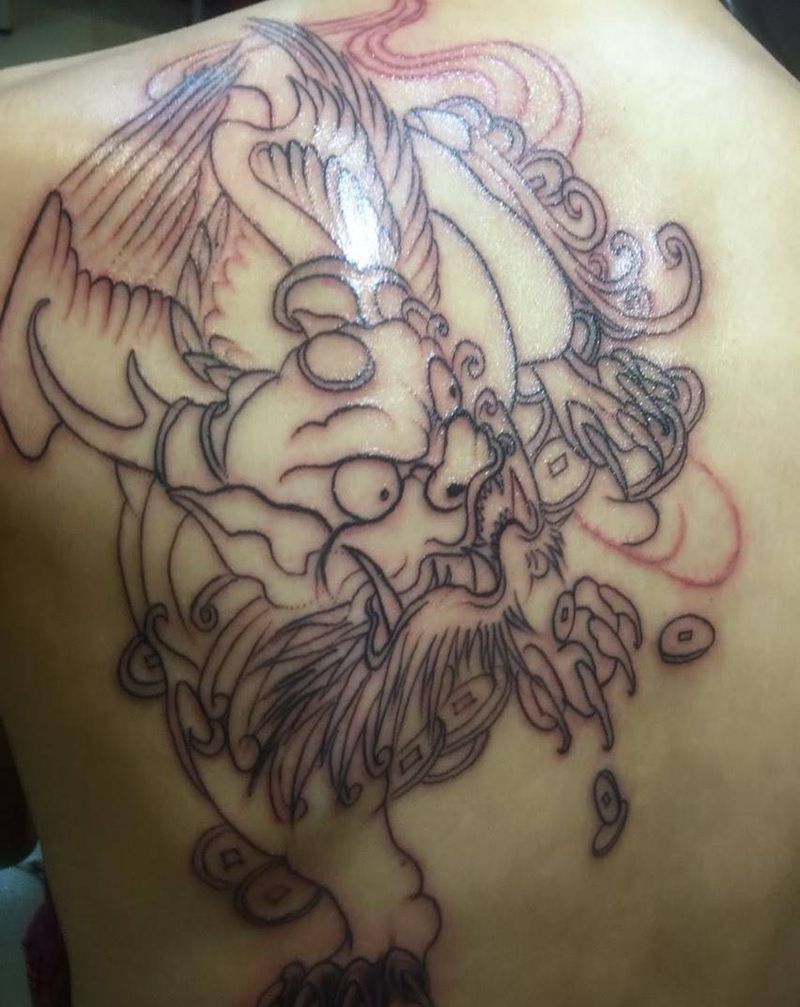 纹忆刺青   小倩作品，待上色纹身图片