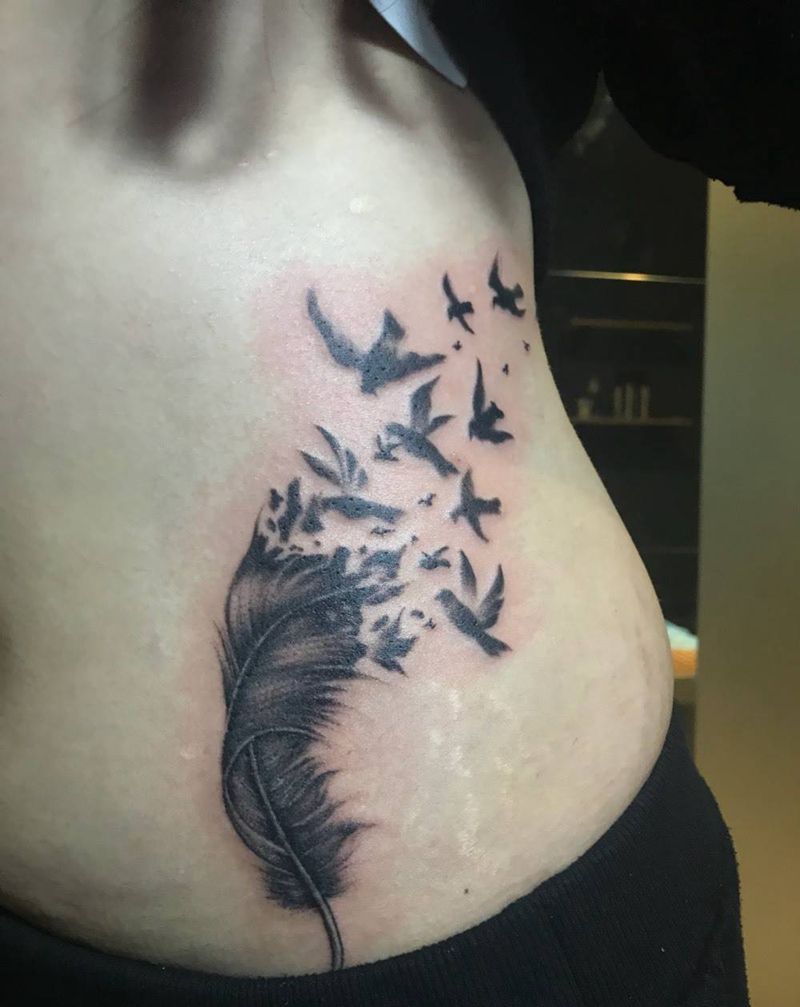 羽毛纹身图片