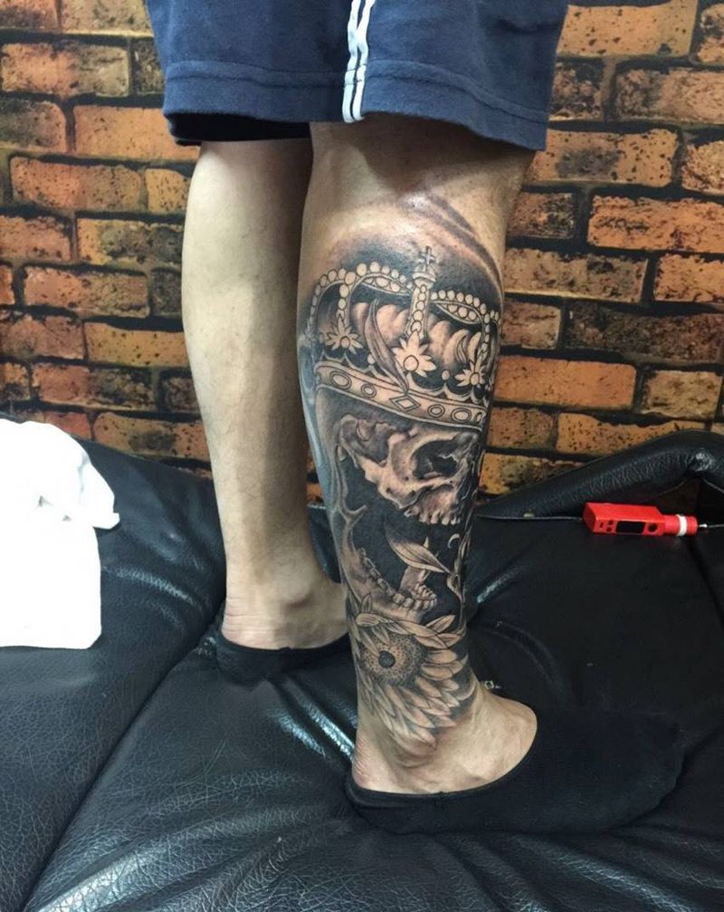 骷髅包退纹身图片