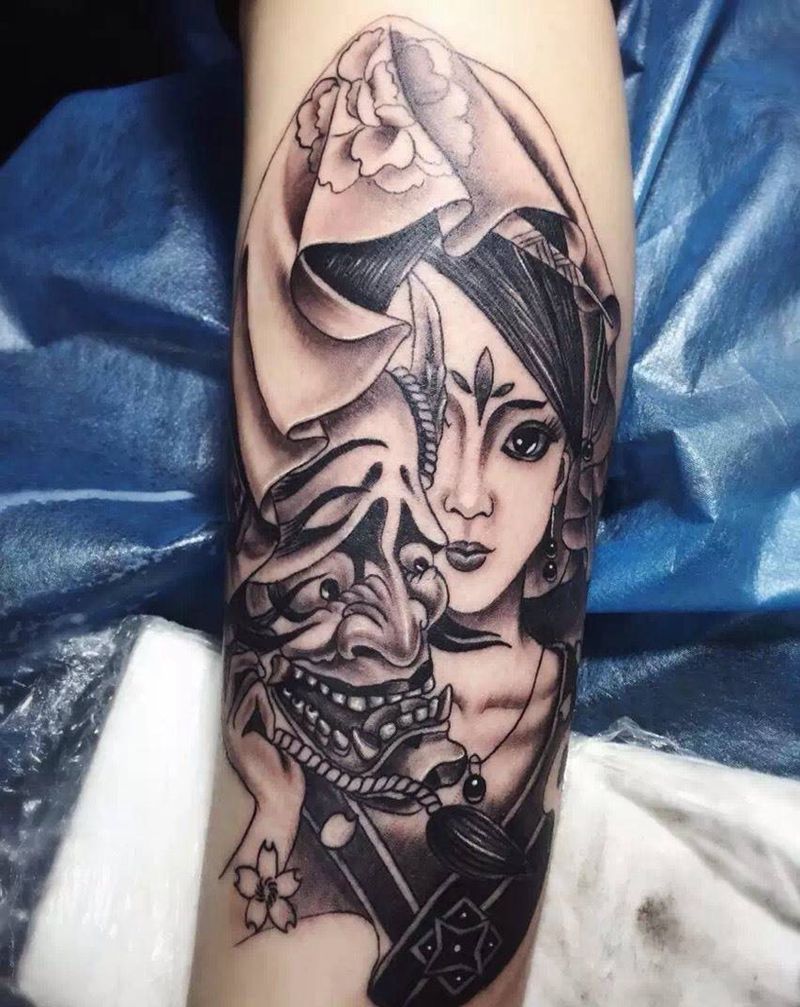 纹忆刺青   艺妓纹身图片