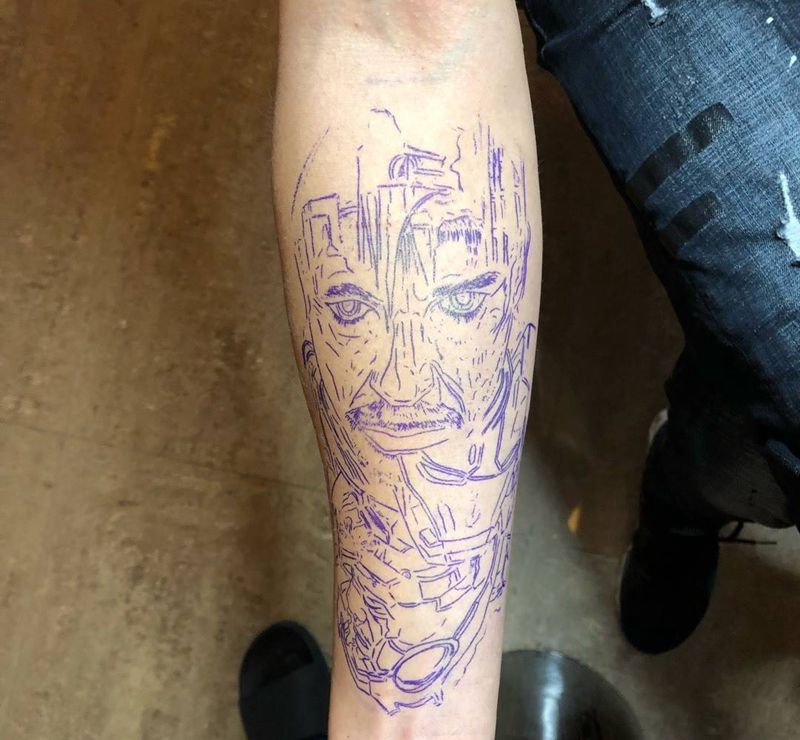 钢铁侠纹身图片