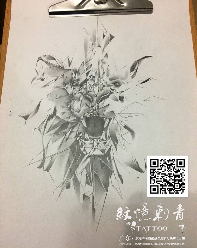 广东紋憶刺青出品，长按图片识别二维码可查看本店作品集！纹身图片