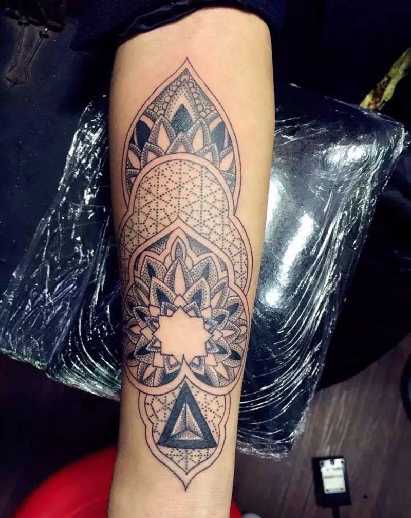 欧美点刺纹身图片