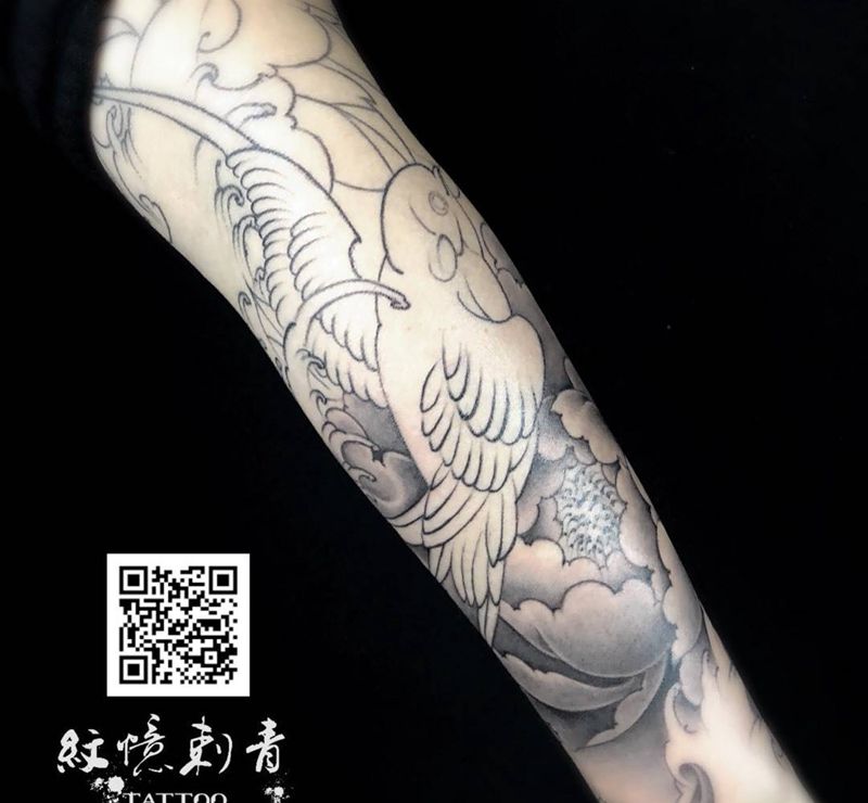 花臂未完待续纹身图片