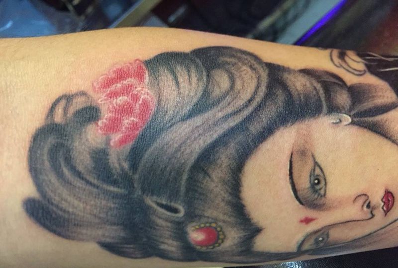 纹忆刺青出品！艺妓纹身图片