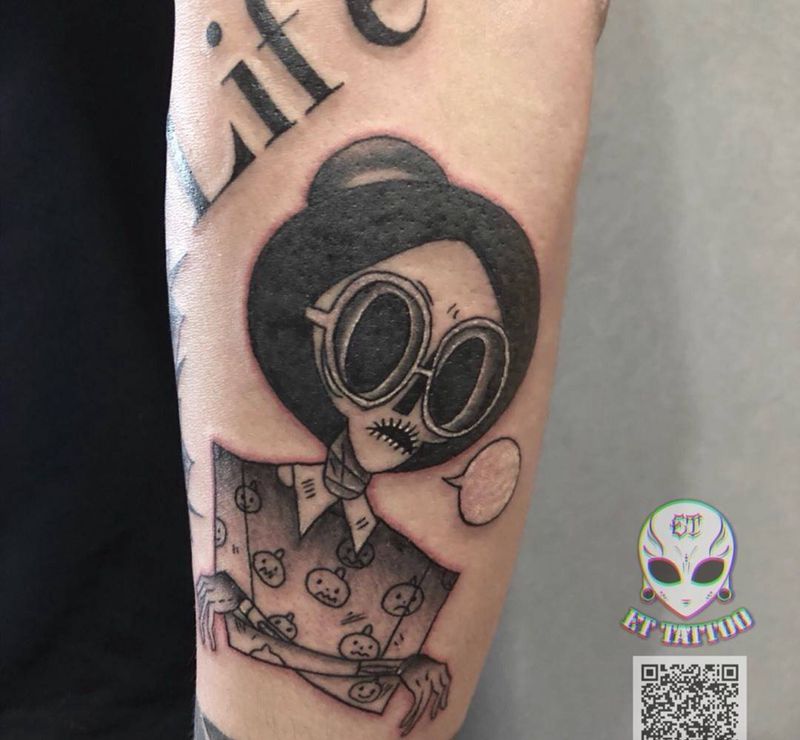 戴帽子的骷髅纹身图片