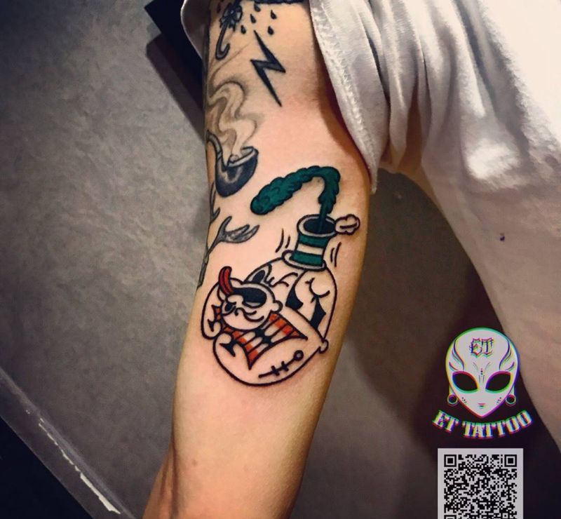 大力水手纹身图片