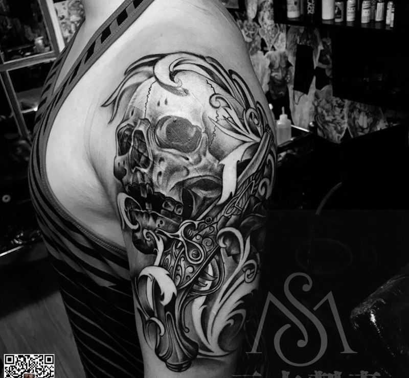 骷髏纹身图片