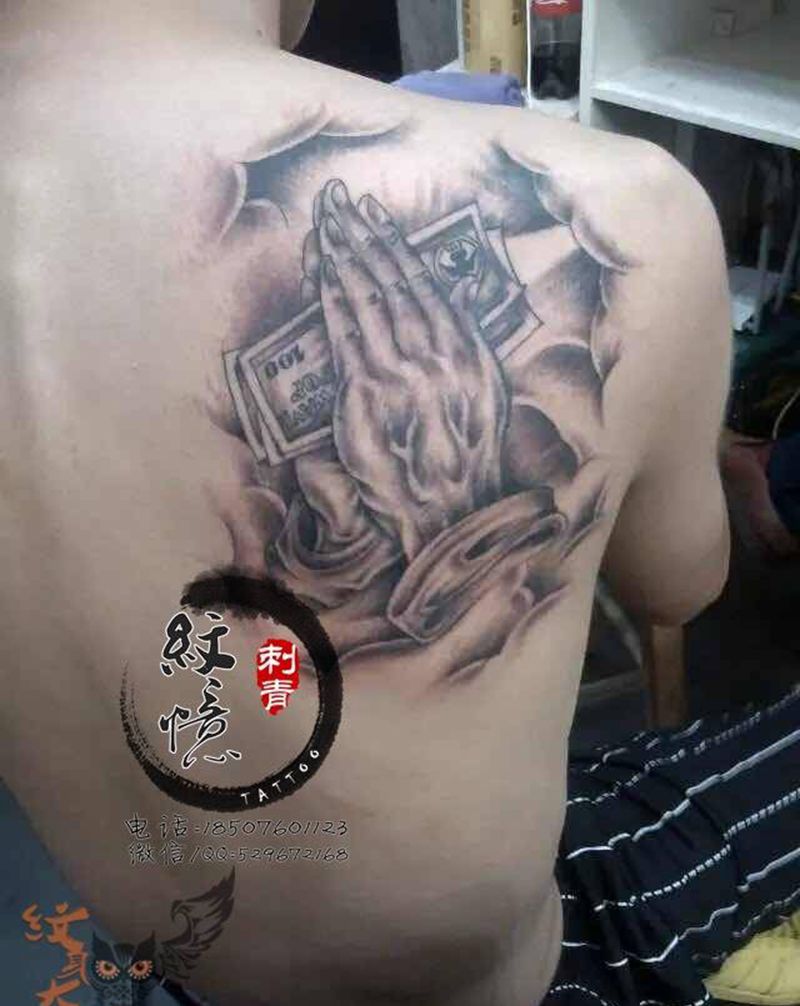 这才是真正的求财！纹身图片