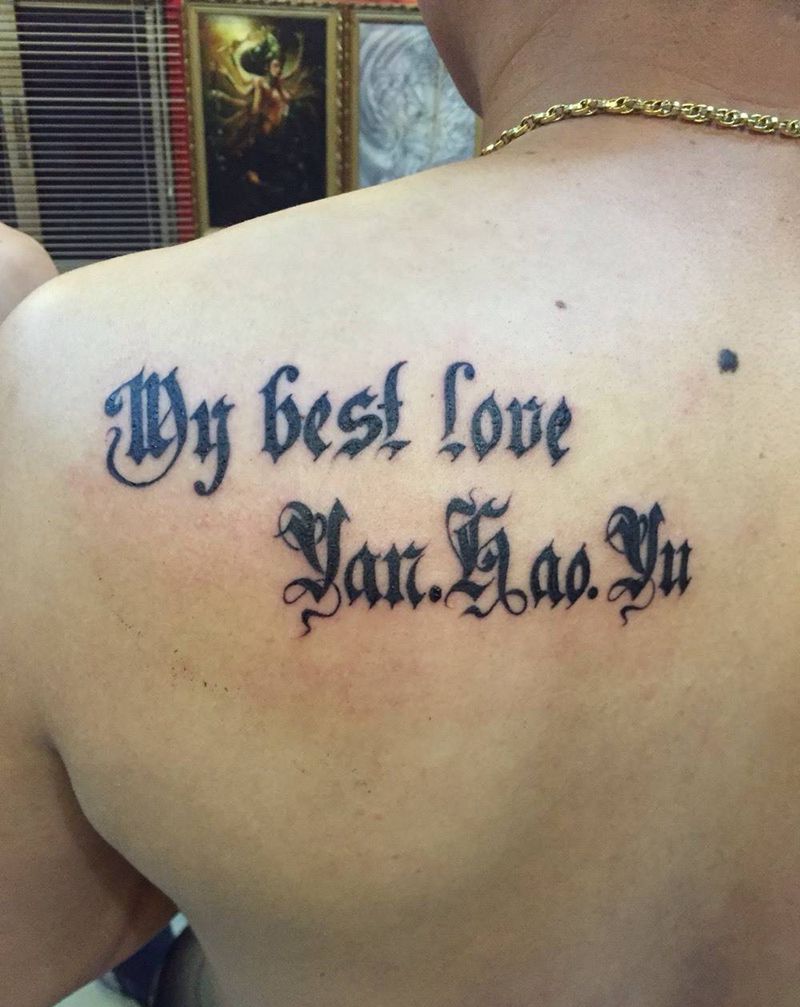 纹忆刺青 哥特式花体纹身图片