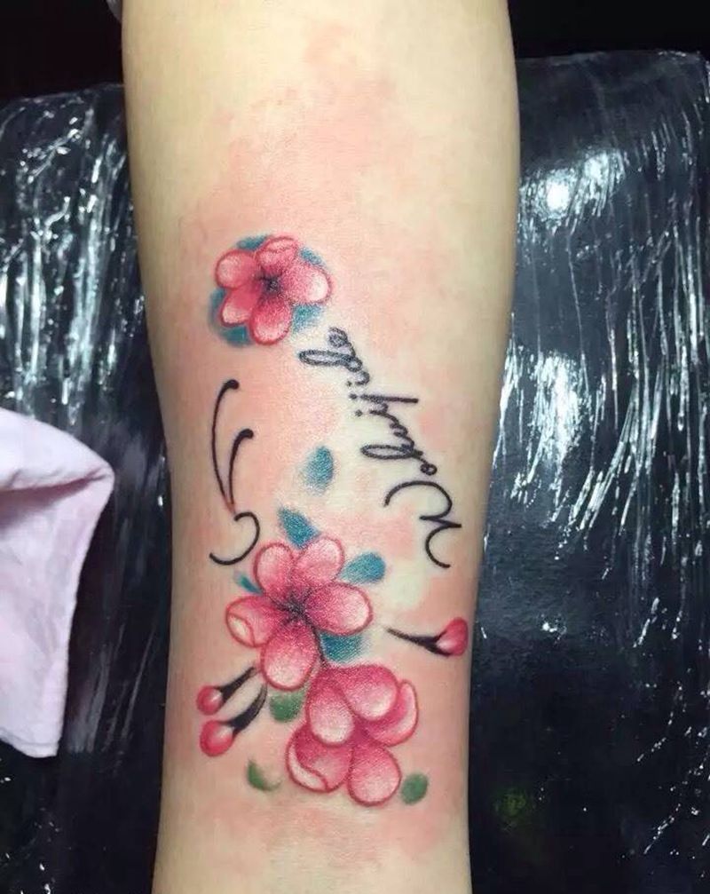 樱花纹身图片