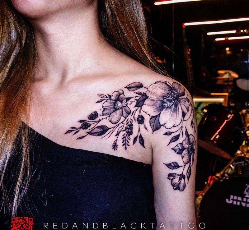花肩纹身图片