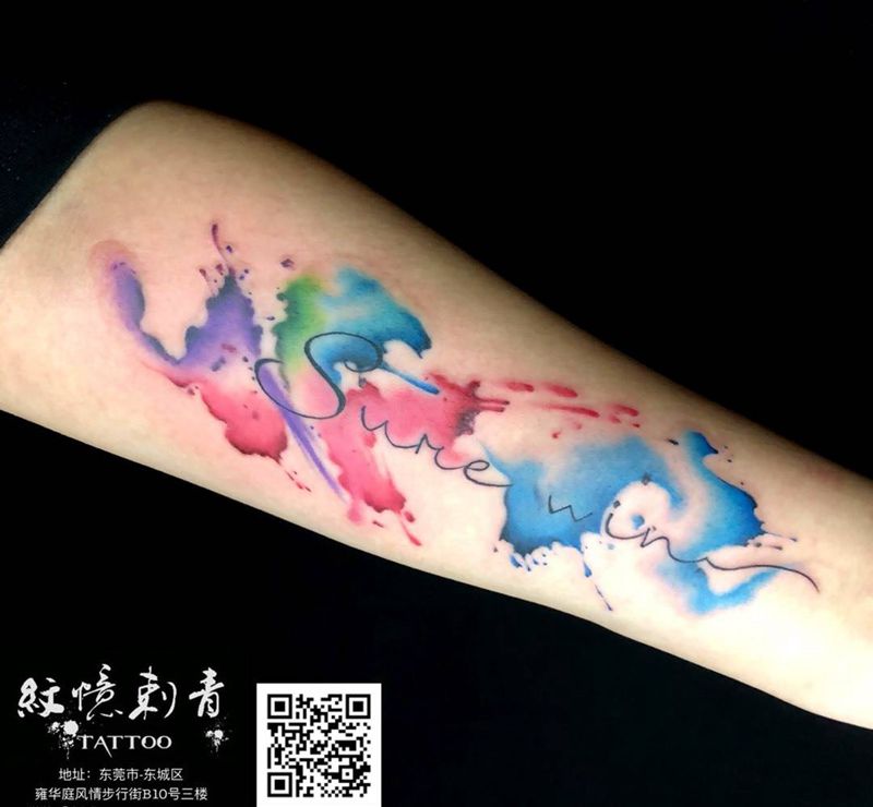 水彩纹身图片