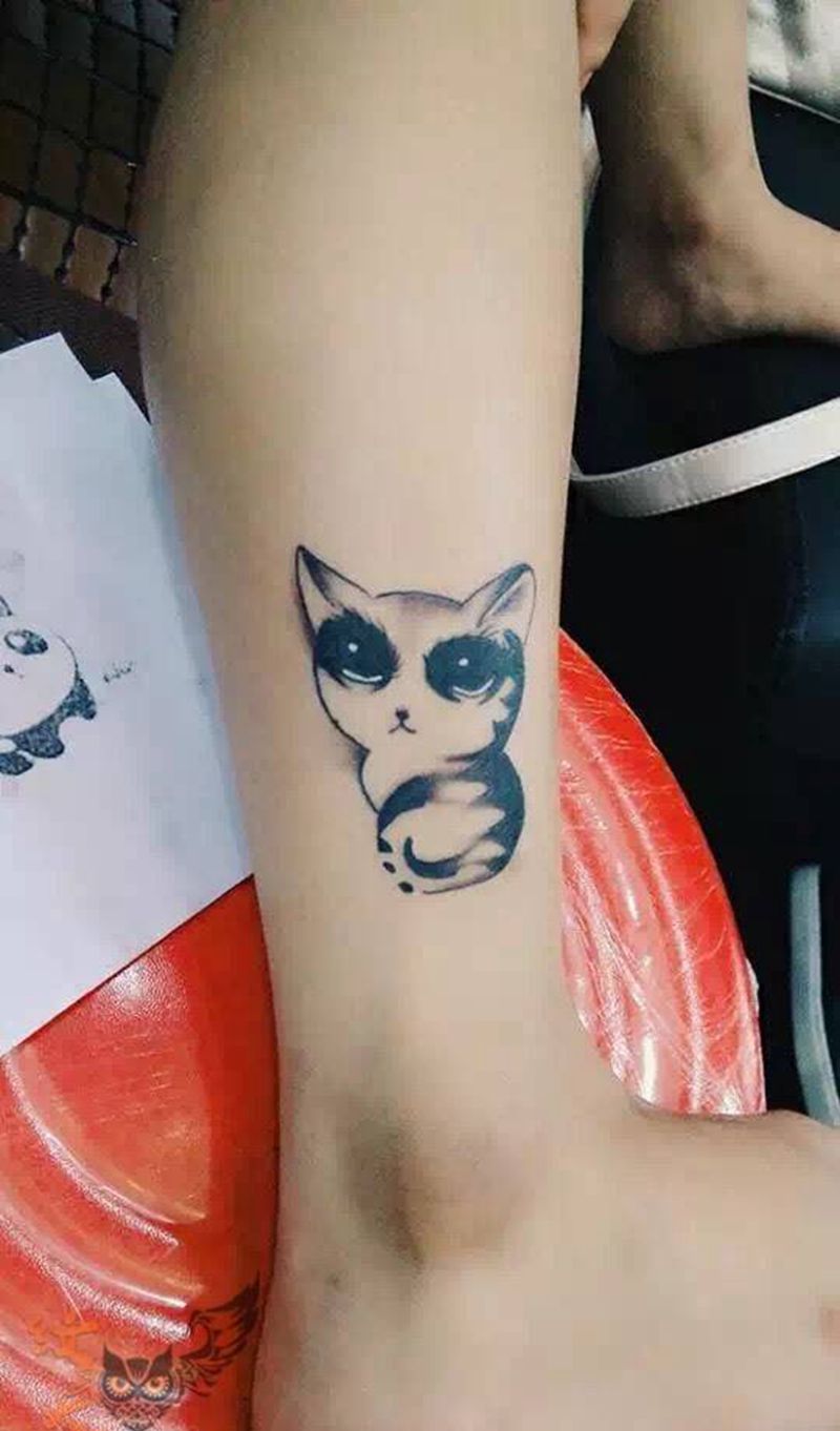 可爱的小猫咪纹身图片