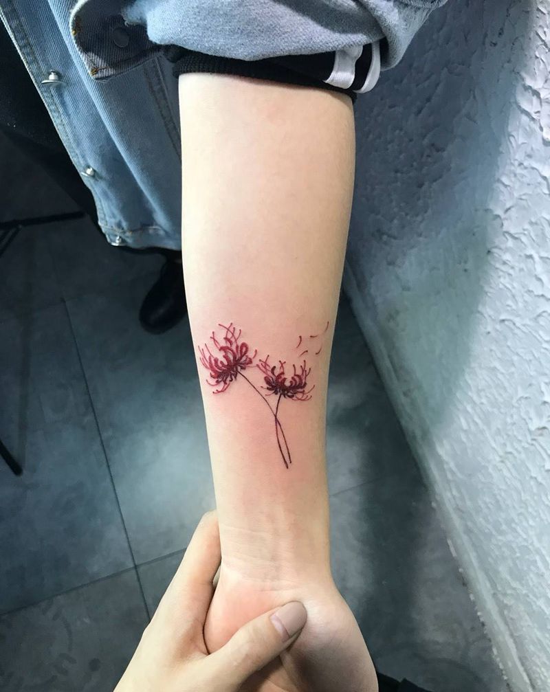 彼岸花纹身图片