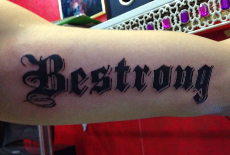 哥特字体纹身图片