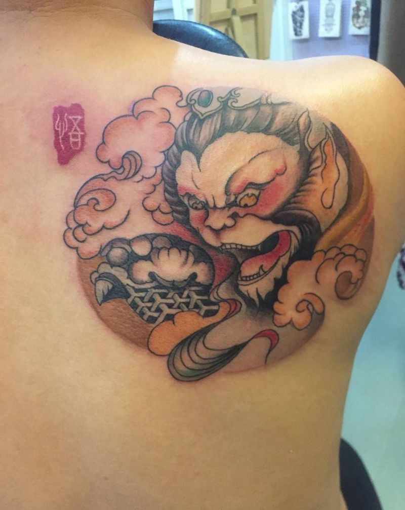 纹忆刺青出品，悟空纹身图片