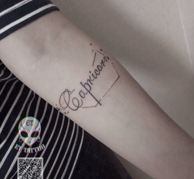 星座融合英文纹身图片