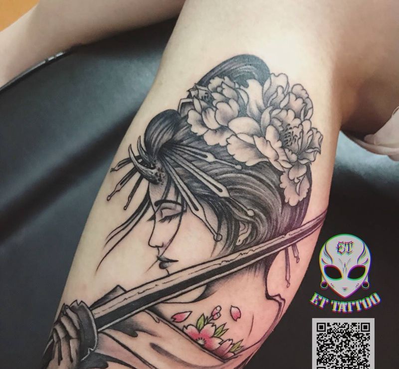 艺妓纹身图片