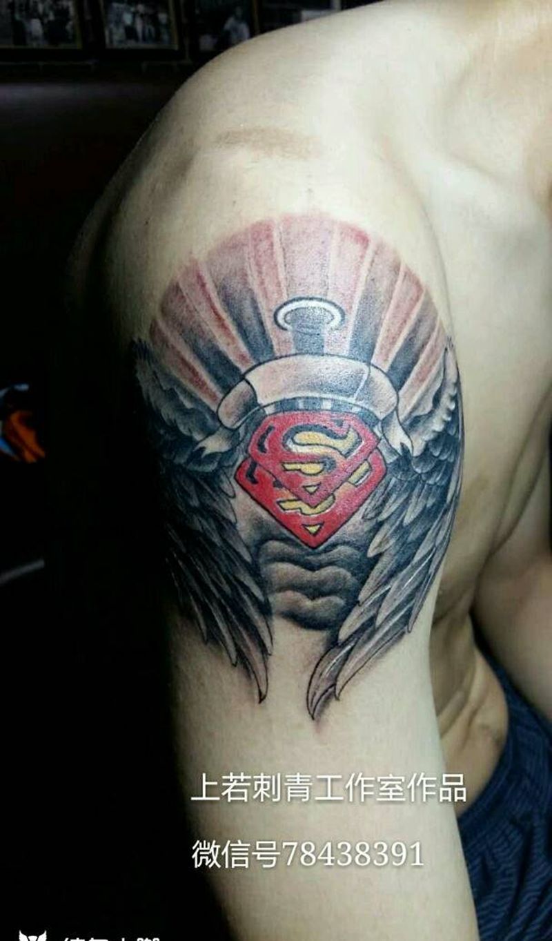 勇敢的❤心纹身图片_手臂欧美原创纹身图案