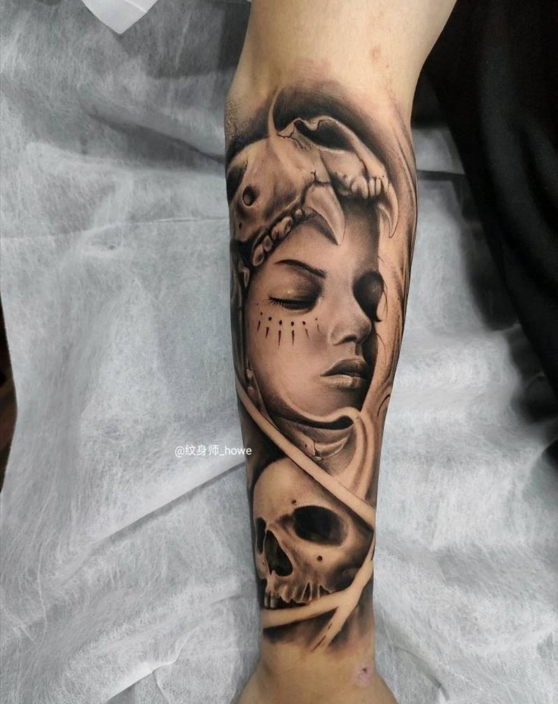 重生纹身图片_欧美写实纹身图案