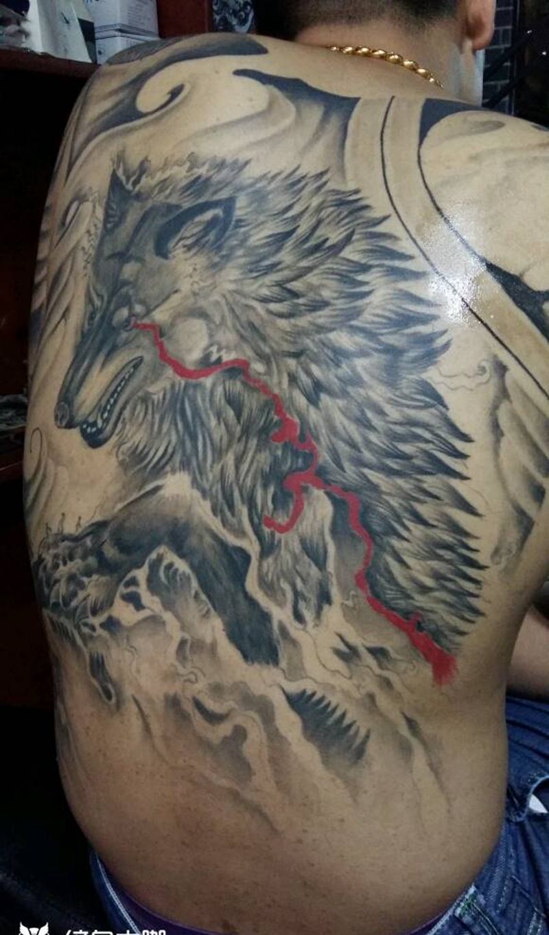 狼的世界纹身图片