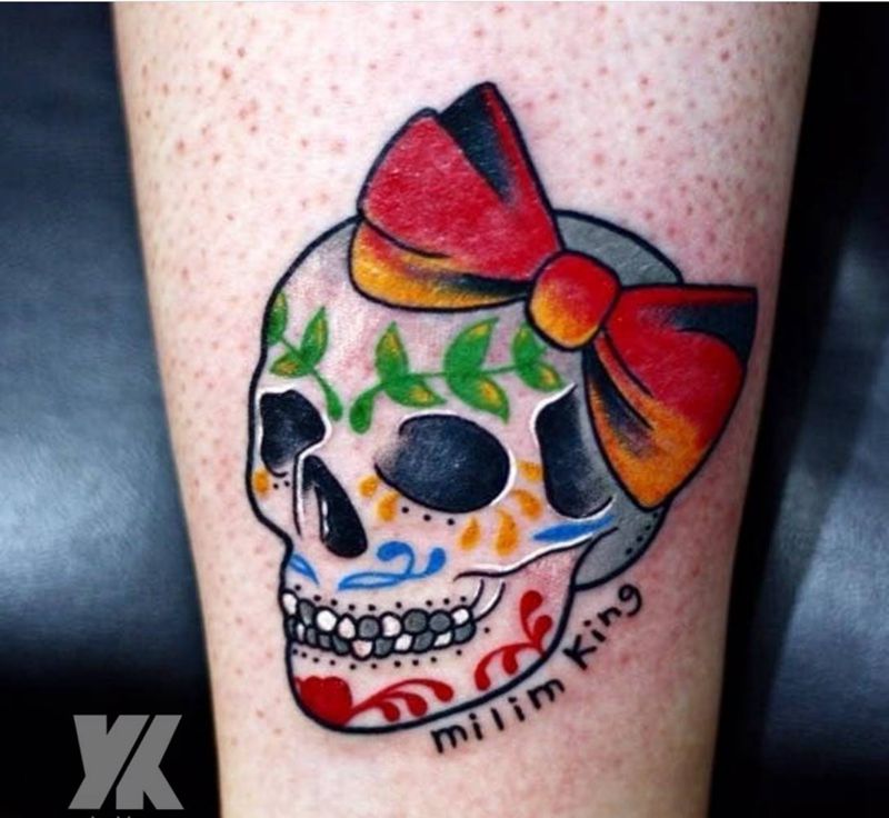 school骷髅纹身图片