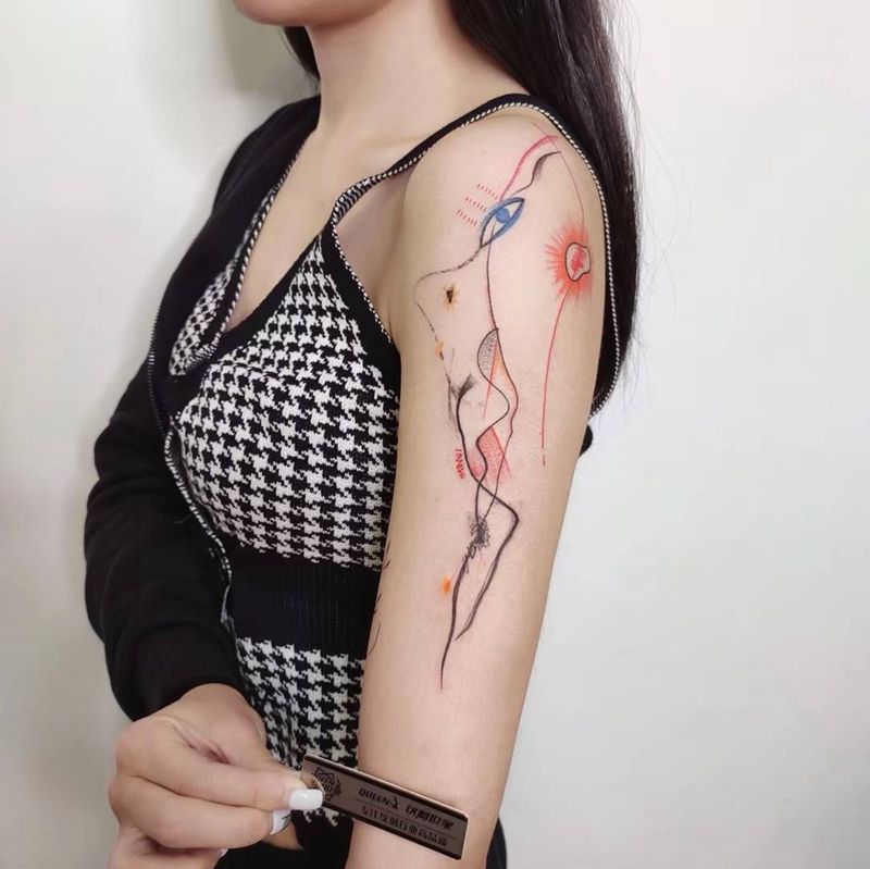 上身效果图VS原图纹身图片_手臂纹身图案