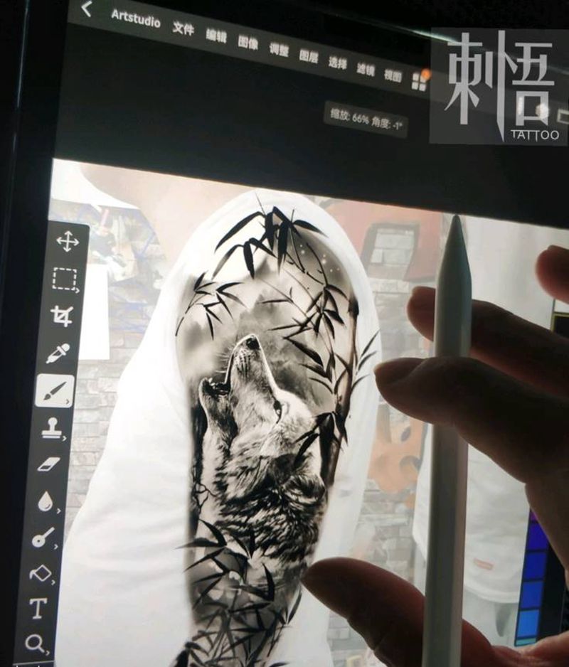 设计稿纹身图片_手臂欧美写实纹身图案