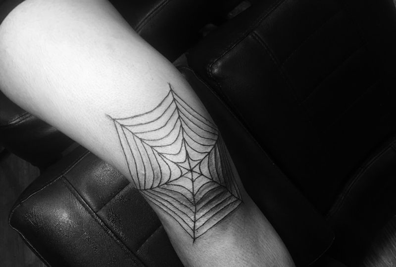 蜘蛛网纹身图片