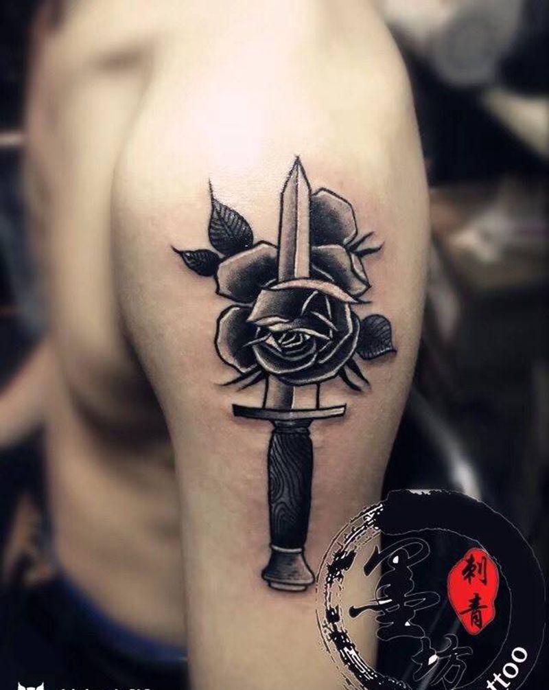 欧美school纹身图片_成品手臂欧美原创纹身图案