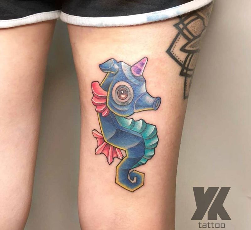 new school嘟嘟小海马纹身图片